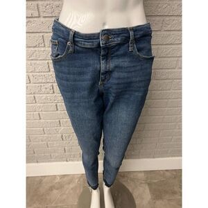 Universal Thread Women Mid Rise Skinny Jeans With Raw Hem Size 16/33R